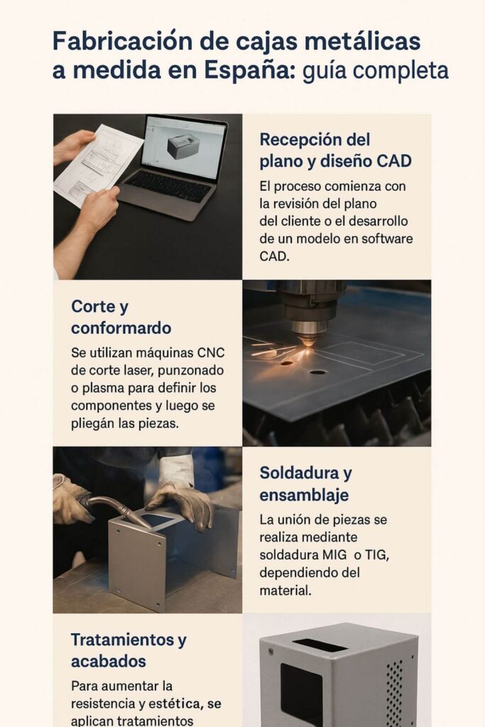 Proceso de fabricación de cajas de metal a medida