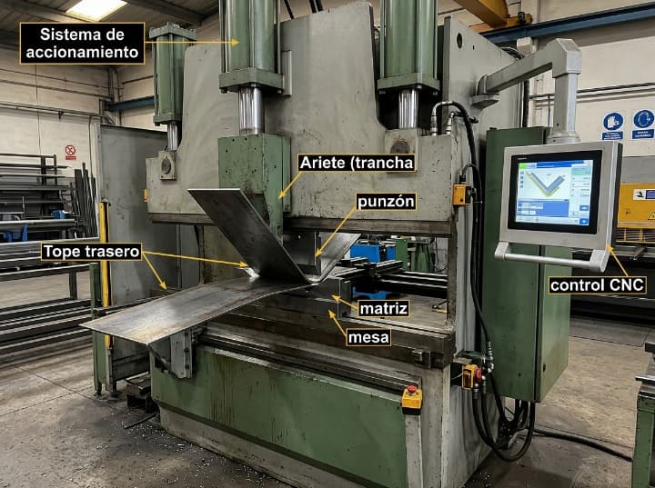 Cómo funciona una plegadora de chapa metálica