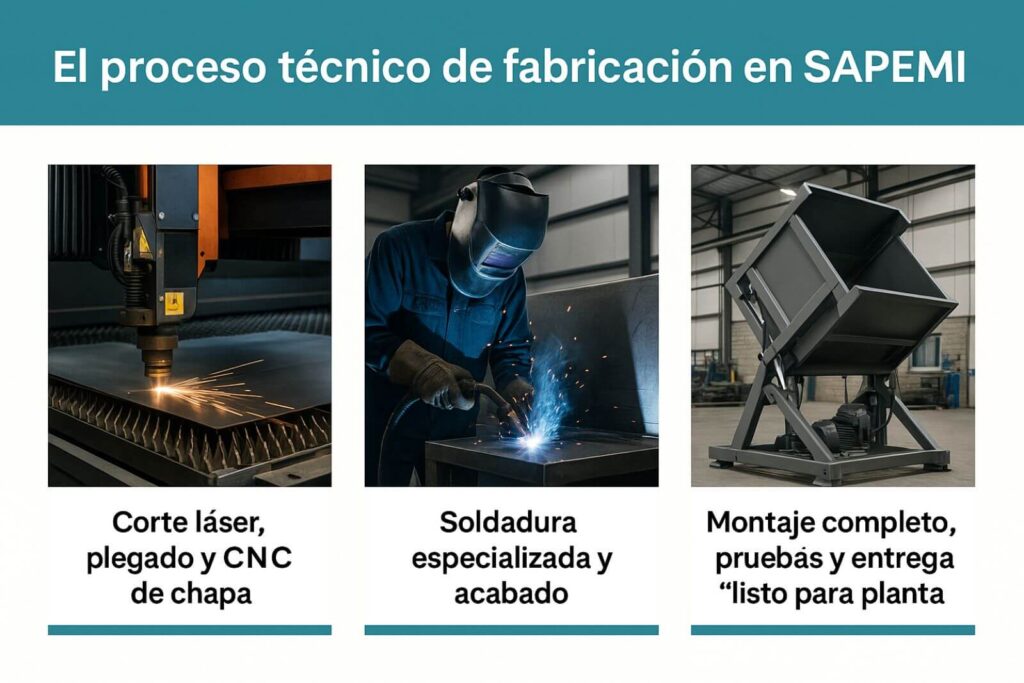 fabricación de volcadores bins en SAPEMI