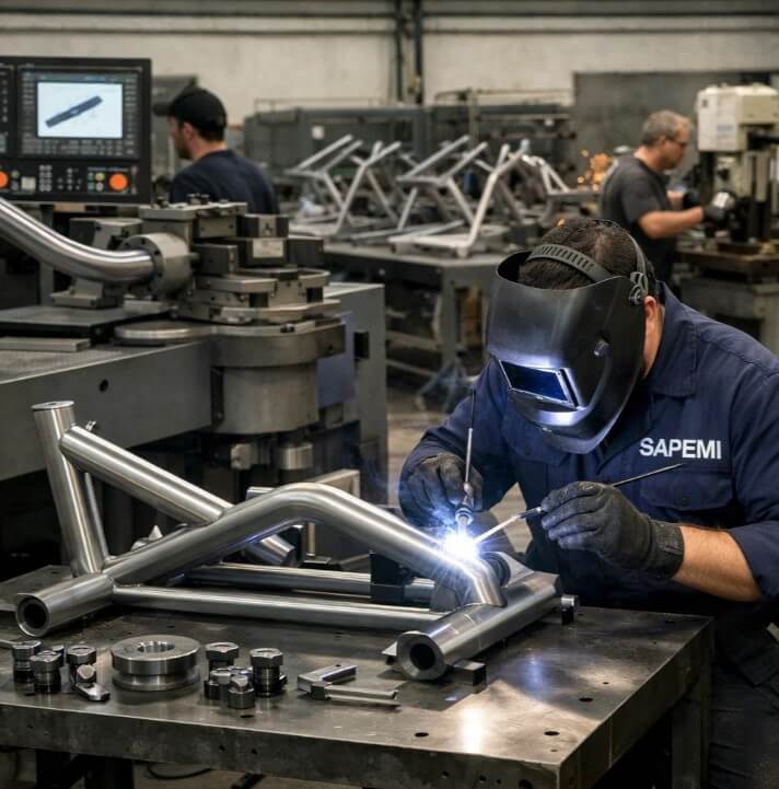 Fabricación de bastidores para bicicletas estáticas