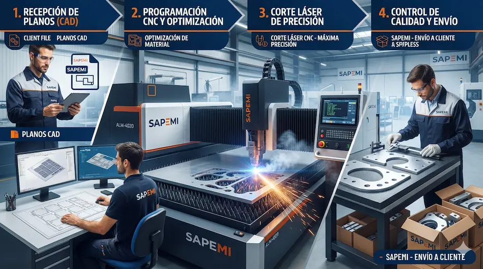 corte por láser de aluminio